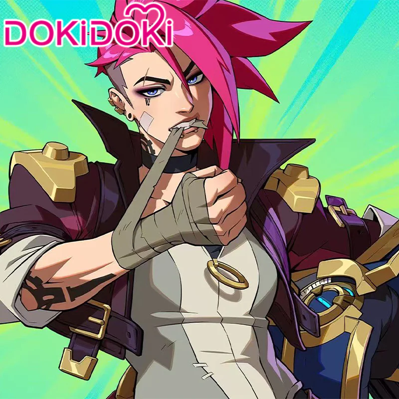 【Poll】$5 Deposit =10% OFF Coupon DokiDoki Game Cosplay Purple Jacket White Vest Costume Game Skin - Image 3