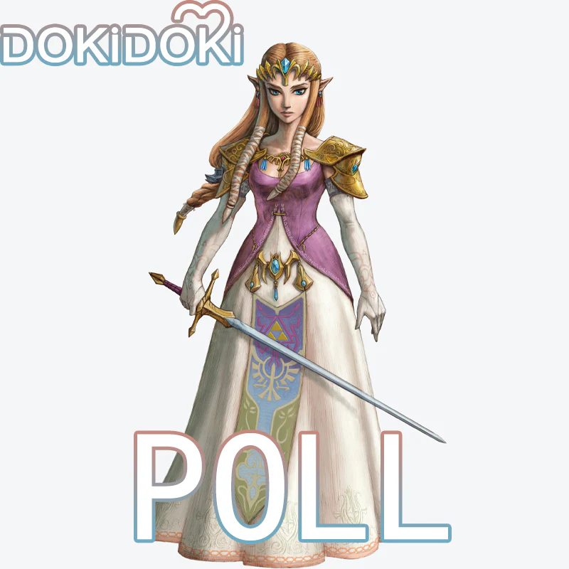 【POLL】$5 Deposit =10% OFF Coupon DokiDoki Game Cosplay Princess Costume Pink White Dress