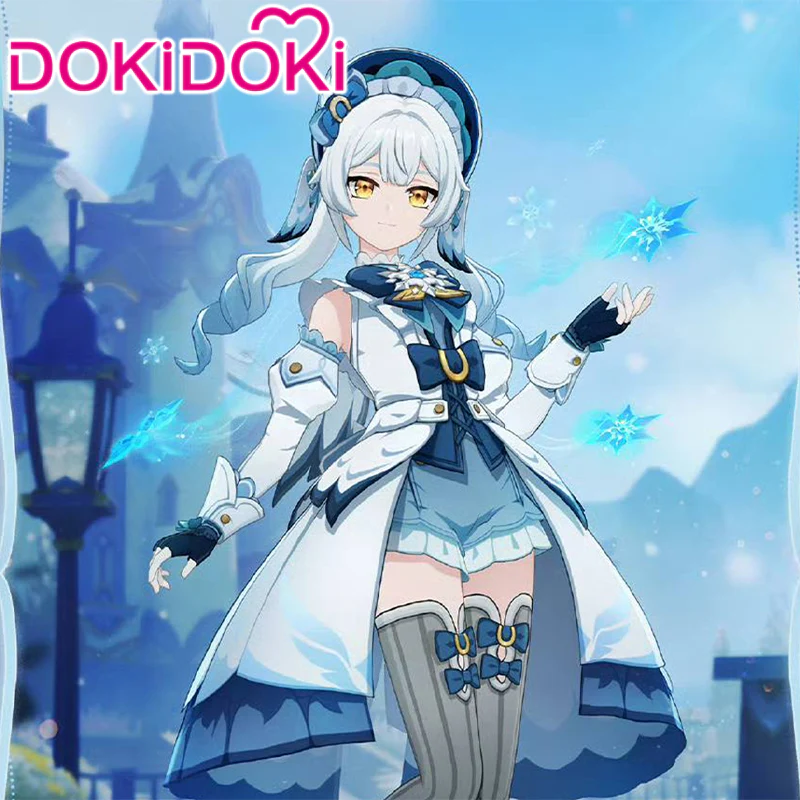 【Poll】$5 Deposit = 10% off Coupon DokiDoki Game Genshin Impact Frosty Plume Cosplay Luna III Legendary Set Skin Costume - Image 6