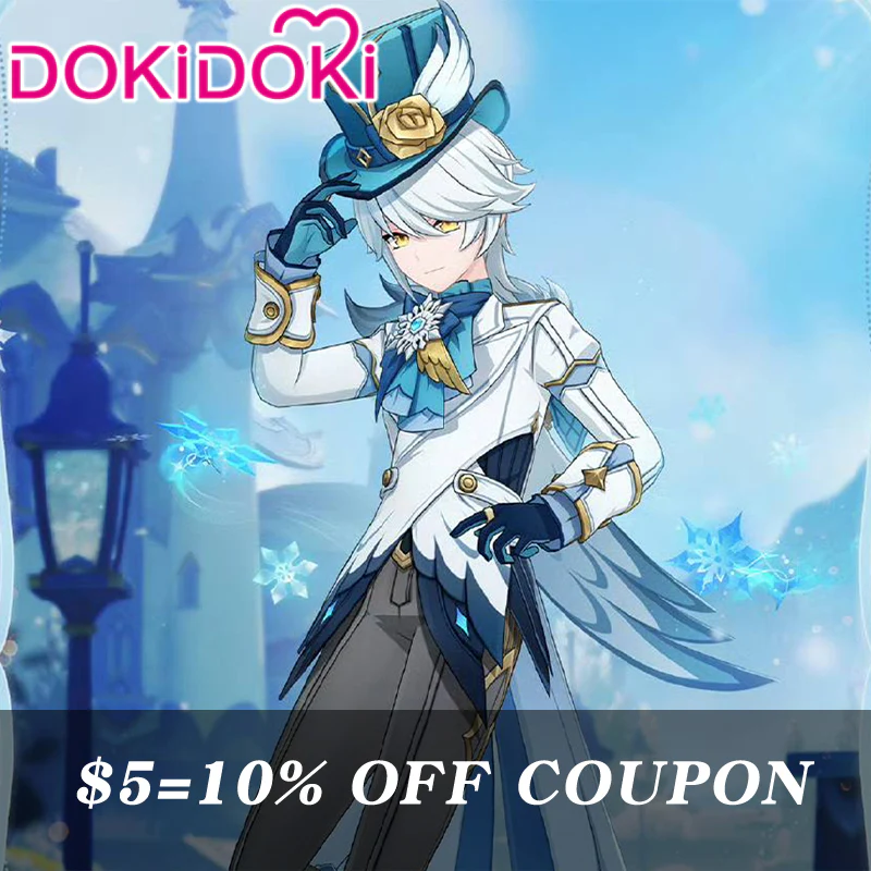 【Poll】$5 Deposit = 10% off Coupon DokiDoki Game Genshin Impact Frosty Plume Cosplay Luna III Legendary Set Skin Costume - Image 8