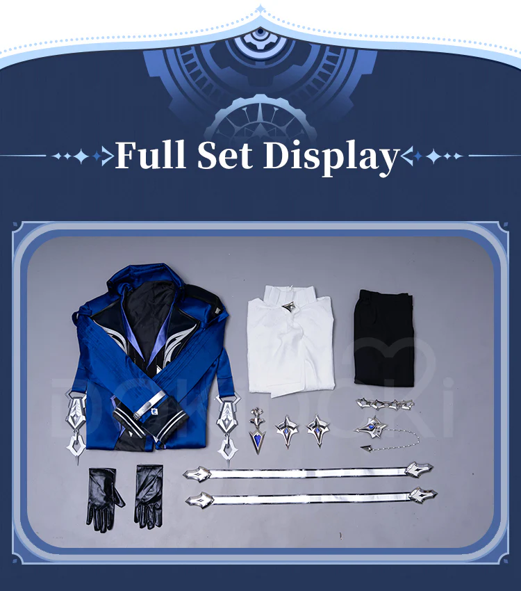 【Glowing】【Size S-3XL】DokiDoki-R Game Genshin Impact x FES Cosplay Flins Costume Song of the Welkin Moon Kyryll Chudomirovich Flins Nod Krai - Image 5