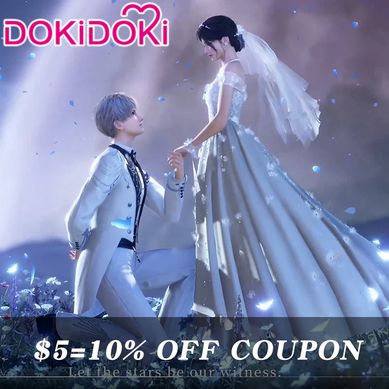 【Confirmed】$5 Deposit = 10% off Coupon DokiDoki Game Love And Deepspace Cosplay Protagonist MC Xavier Costume Starfall Sanctuary Wedding Dress - Image 2
