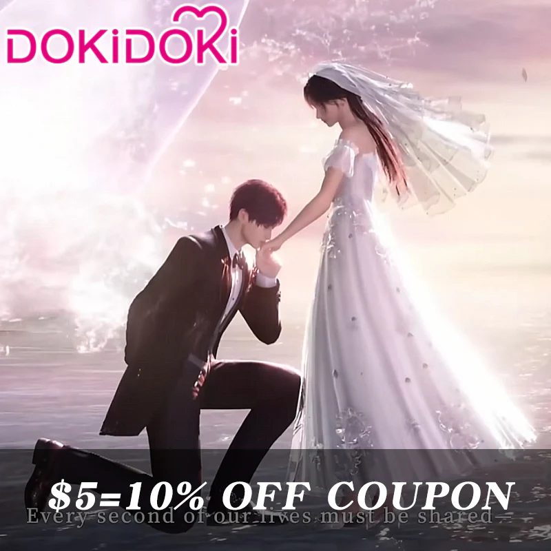 【Confirmed】$5 Deposit = 10% off Coupon DokiDoki Game Love And Deepspace Cosplay Protagonist MC Rafayel Costume Destined Dawntide Wedding Dress - Image 2
