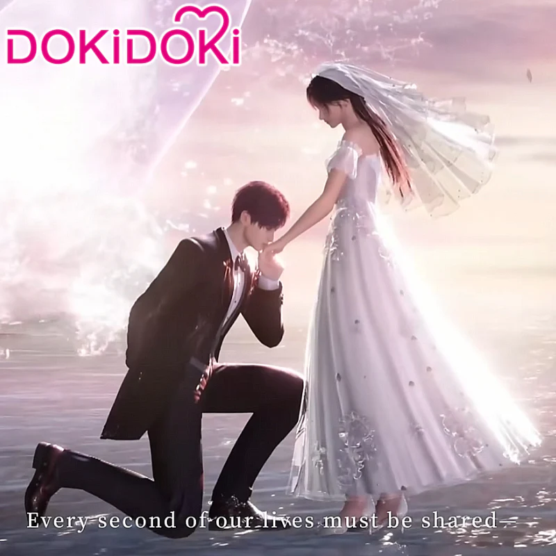 【Confirmed】$5 Deposit = 10% off Coupon DokiDoki Game Love And Deepspace Cosplay Protagonist MC Rafayel Costume Destined Dawntide Wedding Dress - Image 3