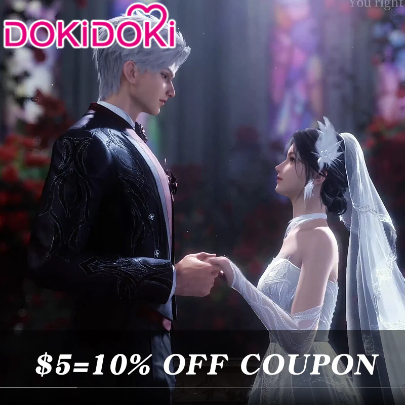 【Confirmed】$5 Deposit = 10% off Coupon DokiDoki Game Love And Deepspace Cosplay Protagonist MC Sylus Costume Alternative Darkborne Wedding Dress - Image 2