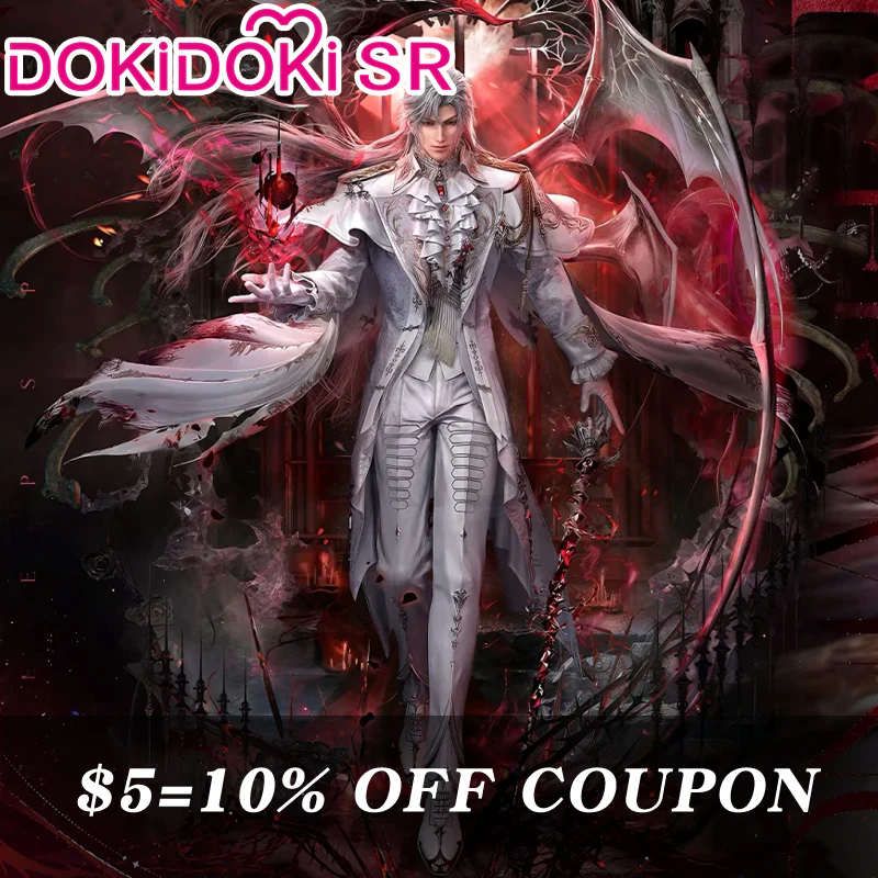 【Confirmed】$5 Deposit = 10% off Coupon DokiDoki Game Love And Deepspace Cosplay Sylus Crimson Departure /  Crimson Rapture Protagonist MC Silverwing Fiend Costume Crimson Feast - Image 4