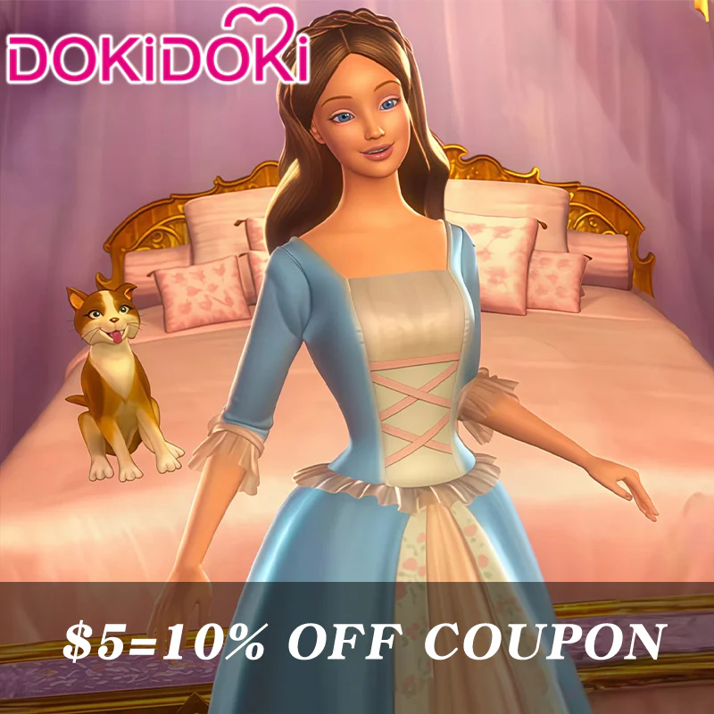 【Confirmed】$5 Deposit = 10% off Coupon DokiDoki Movie Cosplay Costume Blue Princess Dress