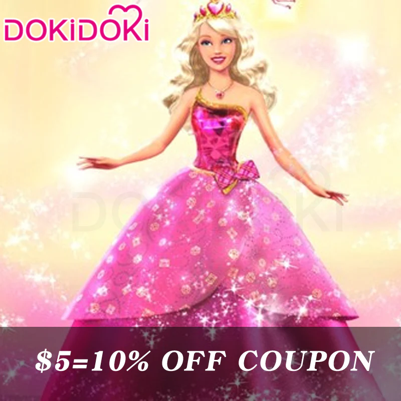 【Poll】$5 Deposit =10% OFF Coupon DokiDoki Movie Cosplay Strapless Magenta Princess Dress - Image 2