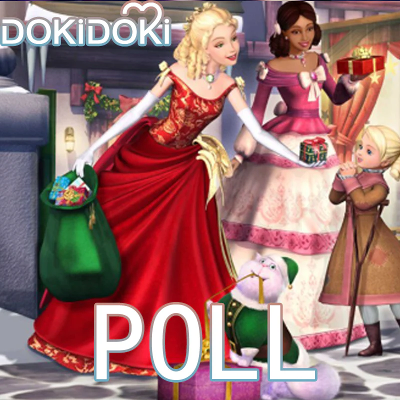 【Poll】$5 Deposit =10% OFF Coupon DokiDoki Movie Cosplay Red Christmas Princess Dress