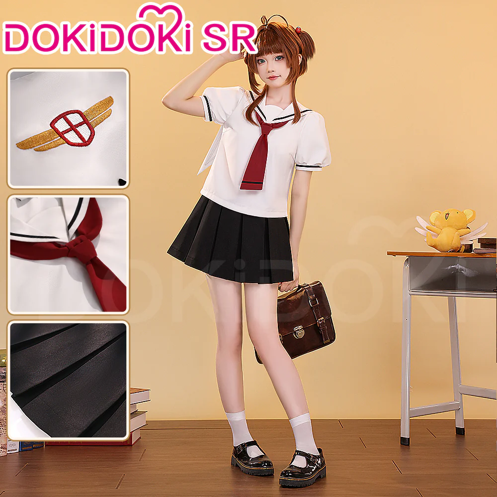 DokiDoki-SR Anime Card Captor Sakura Cosplay Kinomoto Sakura Tomoe Primary School Summer Uniform Costume Cardcaptor - Image 2