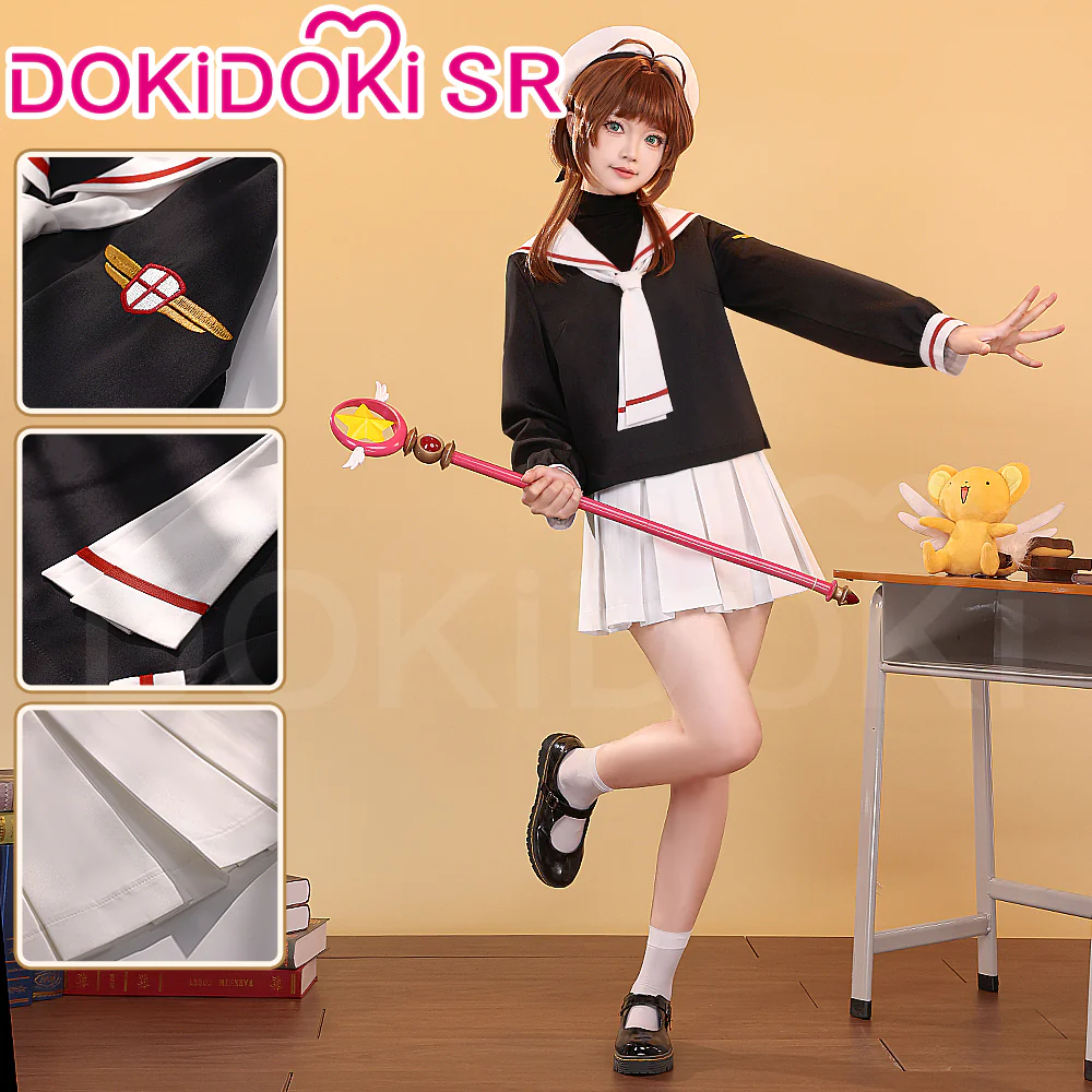 DokiDoki-SR Anime Card Captor Sakura Cosplay Kinomoto Sakura Tomoe Primary School Summer Uniform Costume Cardcaptor - Image 3