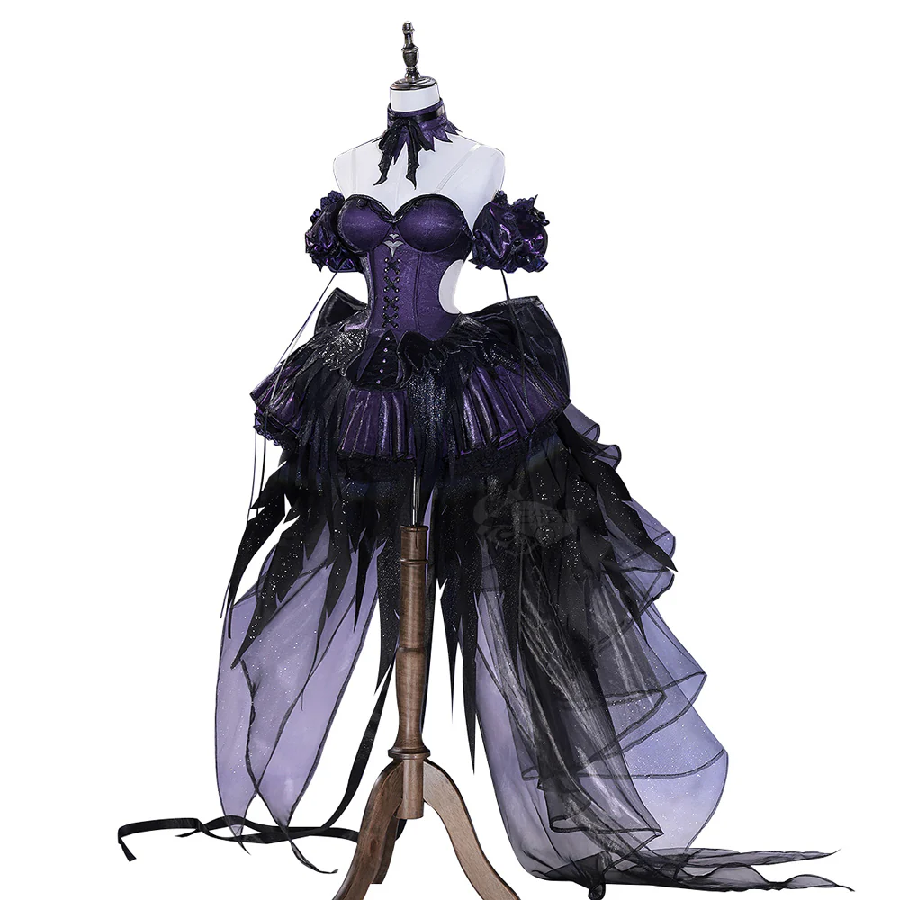 【Ready For Ship】DokiDoki-SR Anime Cosplay  Costume Dress  Fate Symphony Doujin Purple - Image 6