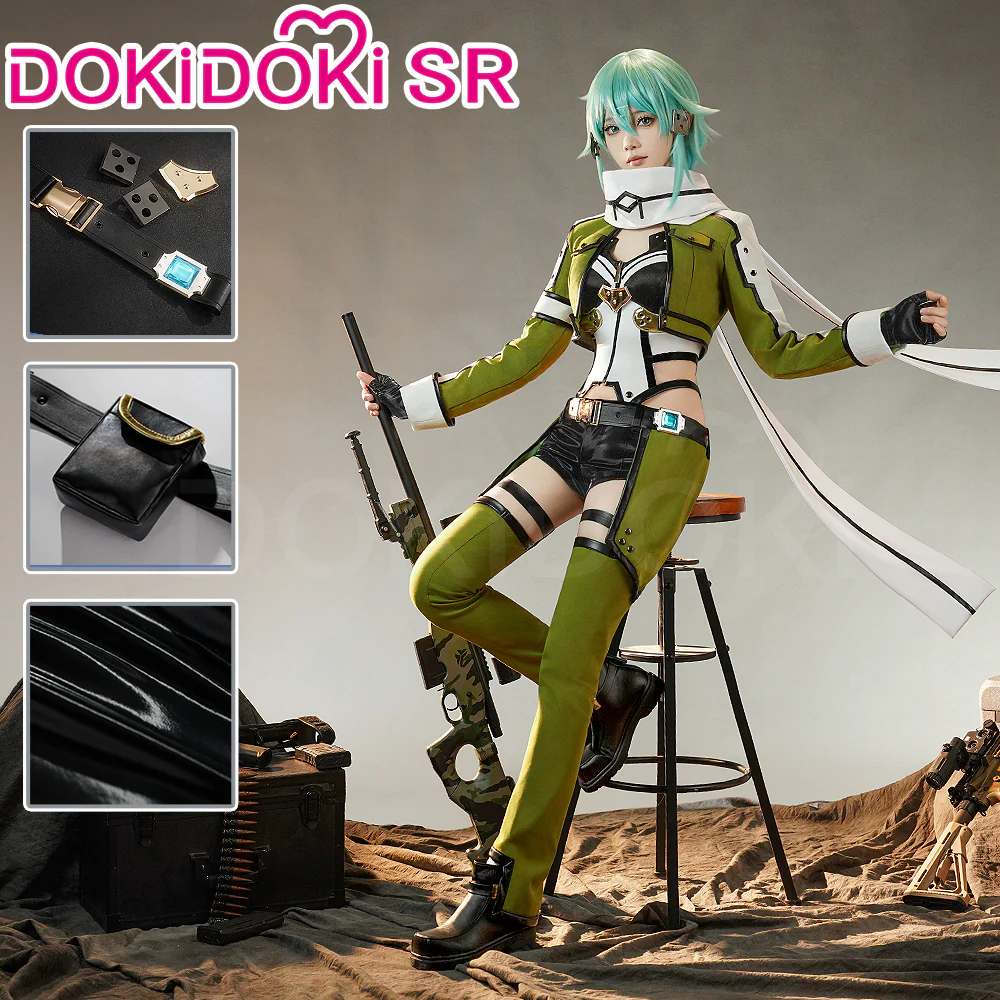【Ready For Ship】DokiDoki-SR Anime Sword Art Online Cosplay Asada Shino Costume SAO Sinon