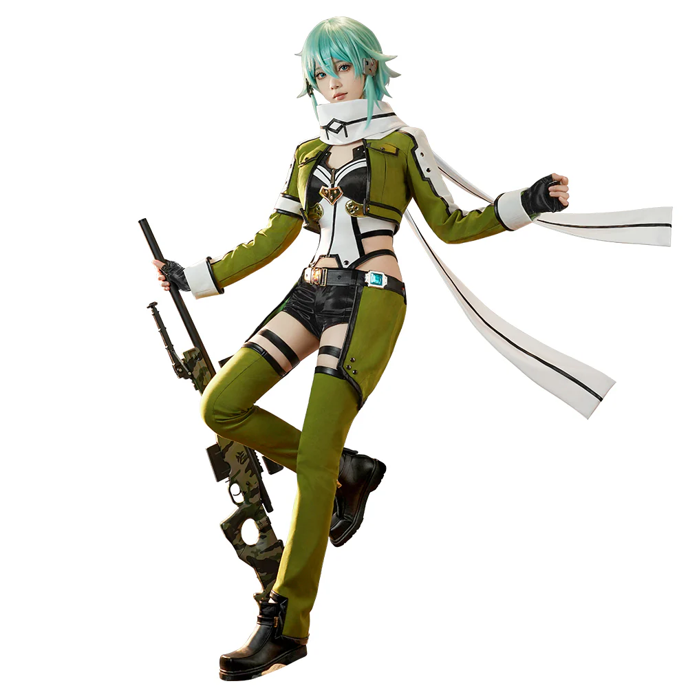 【Ready For Ship】DokiDoki-SR Anime Sword Art Online Cosplay Asada Shino Costume SAO Sinon - Image 6