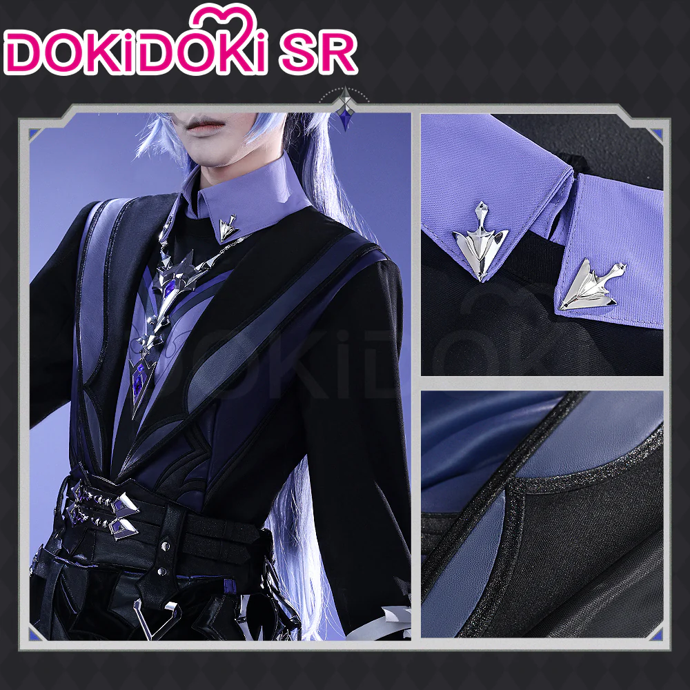 【Size S-3XL】DokiDoki-SR Game Genshin Impact Cosplay Flins Costume / Light Prop Song of the Welkin Moon Kyryll Chudomirovich Flins Nod-Krai - Image 3