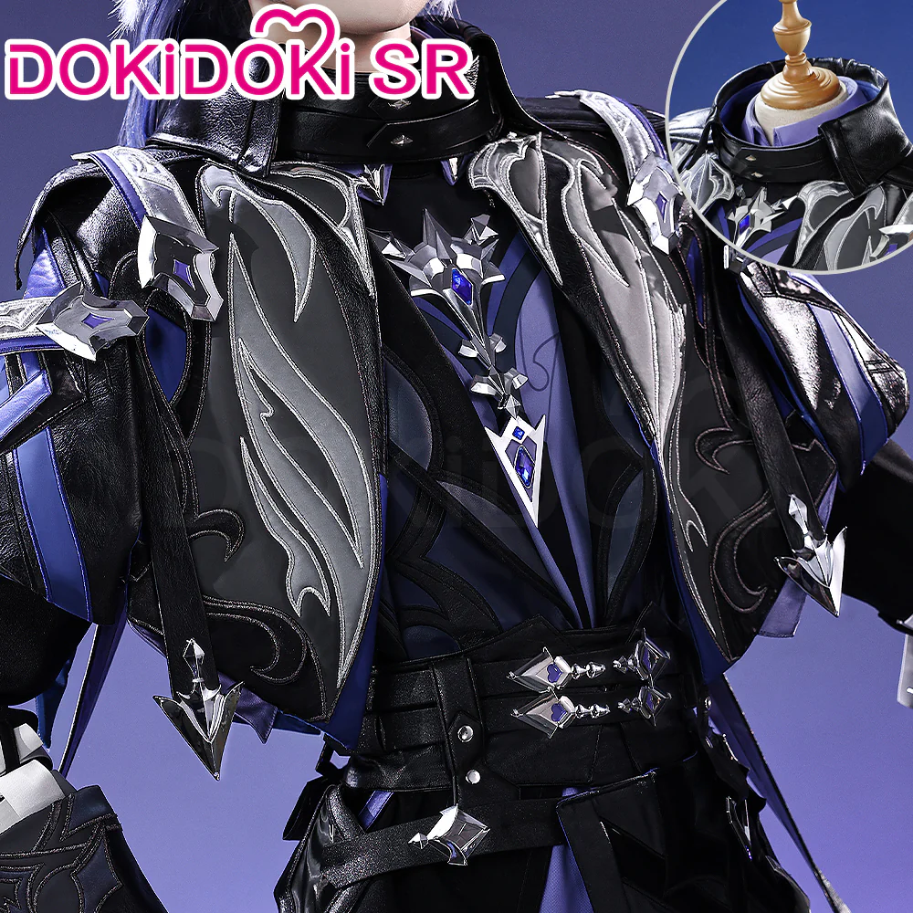 【Size S-3XL】DokiDoki-SR Game Genshin Impact Cosplay Flins Costume / Light Prop Song of the Welkin Moon Kyryll Chudomirovich Flins Nod-Krai - Image 4