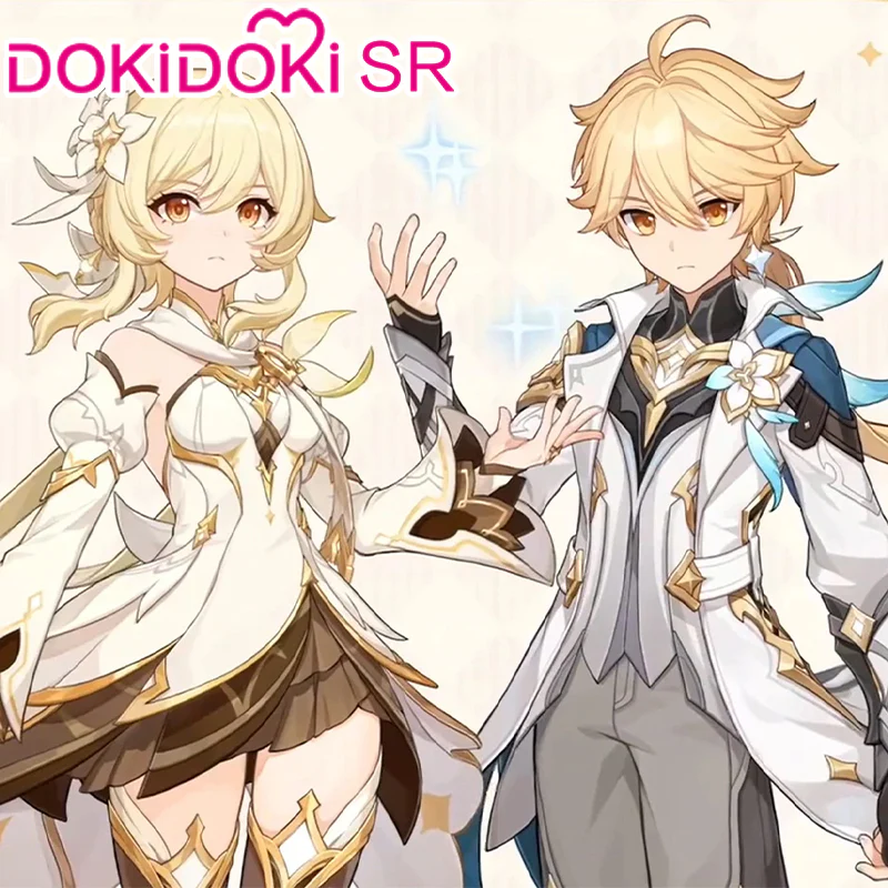 【Lumine Ver Confirmed】$5 Deposit =10% OFF Coupon DokiDoki-SR Game Genshin Impact Traveler Lumine / Traveler Sora Cosplay Costume As Heaven and Earth Are Made Anew Ying / Aether Kong - Image 3
