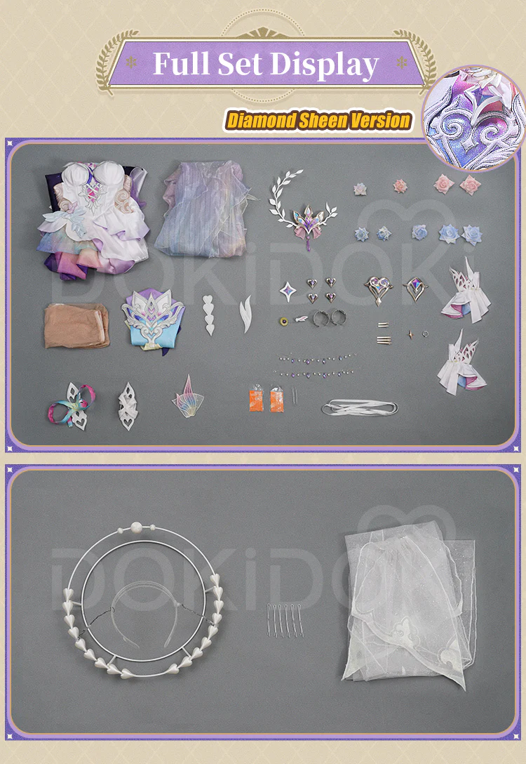 【Size S-2XL】DokiDoki-SR Game Honkai: Star Rail Cosplay Cyrene Diamond Sheen / Laser Sheen Costume Adult Cyrene - Image 6