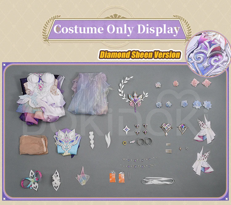【Size S-2XL】DokiDoki-SR Game Honkai: Star Rail Cosplay Cyrene Diamond Sheen / Laser Sheen Costume Adult Cyrene - Image 7