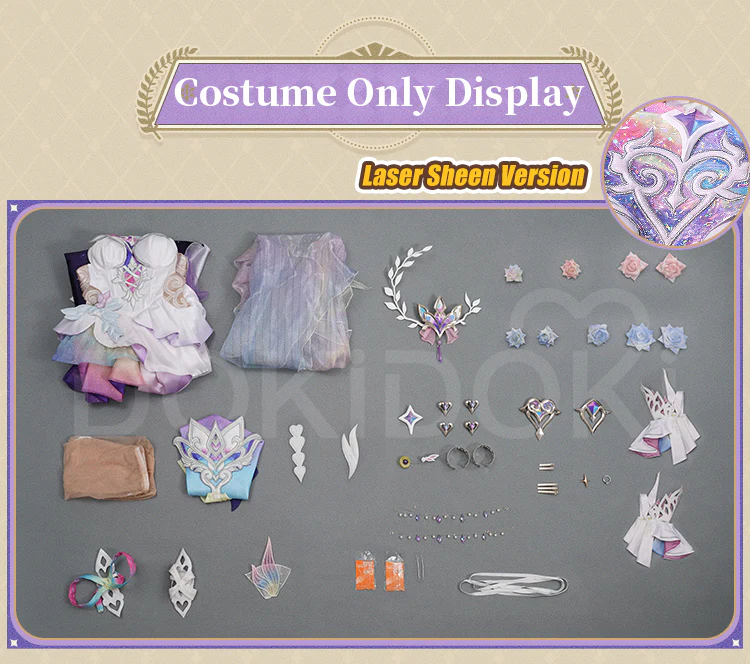 【Size S-2XL】DokiDoki-SR Game Honkai: Star Rail Cosplay Cyrene Diamond Sheen / Laser Sheen Costume Adult Cyrene - Image 8