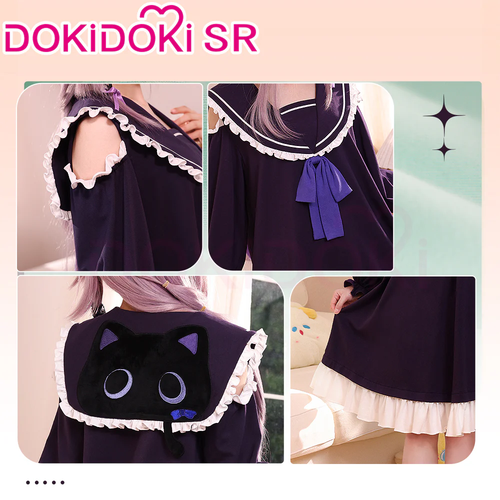 DokiDoki-SR Game Honkai: Star Rail Cosplay The Herta / Robin / Firefly Costume Sailor Collar Nightdress Pyjamas Sleepwear - Image 5