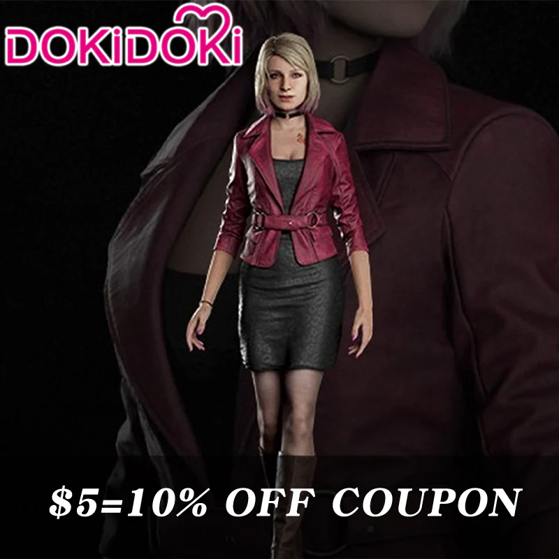 【Poll】$5 Deposit =10% off Coupon Movie Cosplay Black Dress Red Coat - Image 2