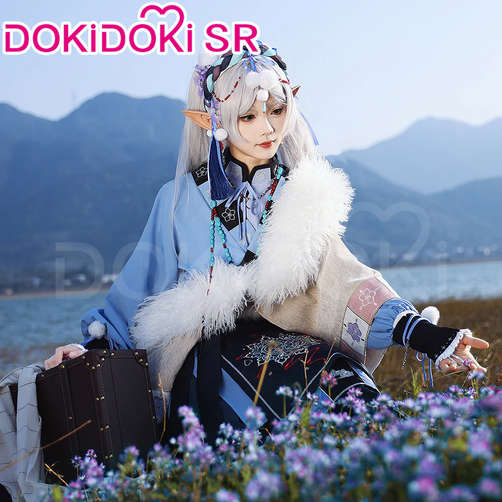 DokiDoki-SR Anime Cosplay Friierern Costume Snow in Tianshan Mountains Doujin Dress