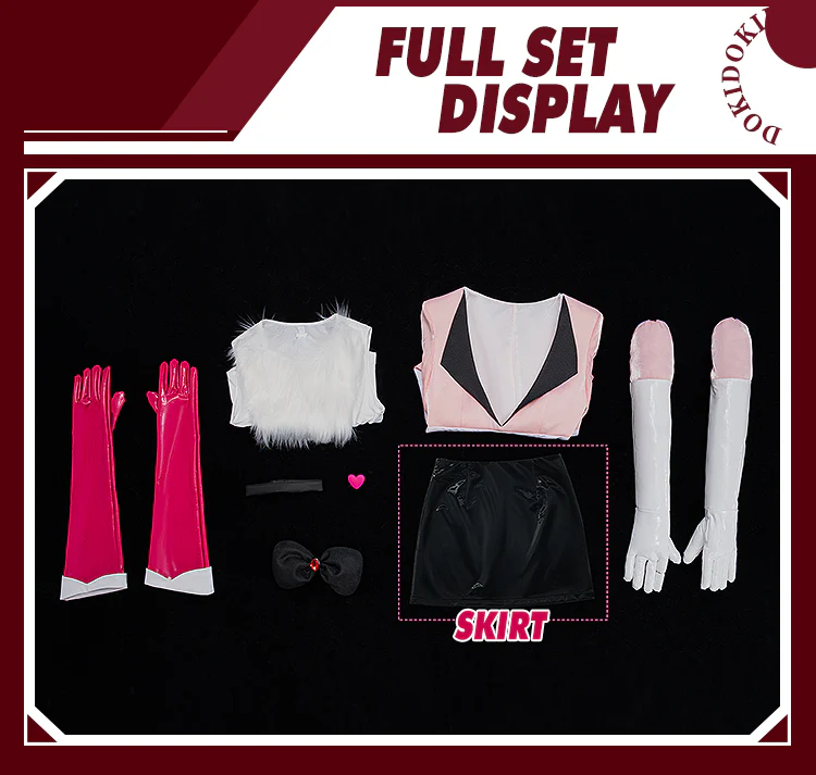 【Size S-3XL】DokiDoki-SR Anime Hell Hotel Cosplay Costume Pink White - Image 4