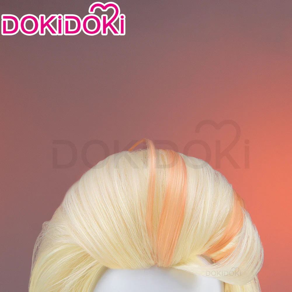 【Ready For Ship】【Pre Crimped】DokiDoki Anime Hell Hotel Cosplay Wig Long Straight Yellow Hair - Image 4