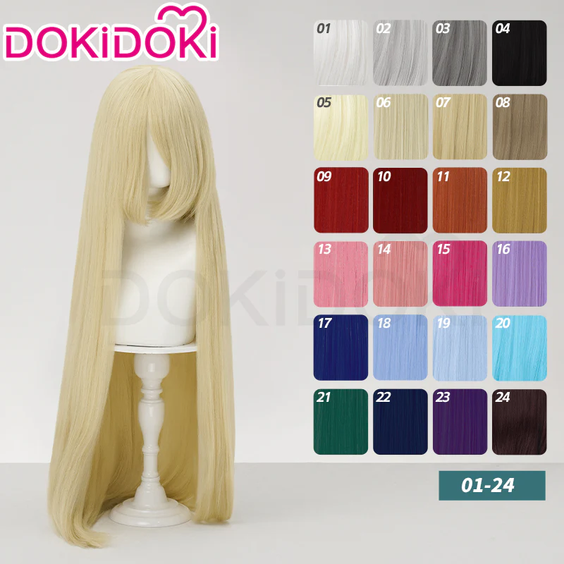 【Pre Crimped】DokiDoki Cosplay Wig Basic Wig Long Straight Hair