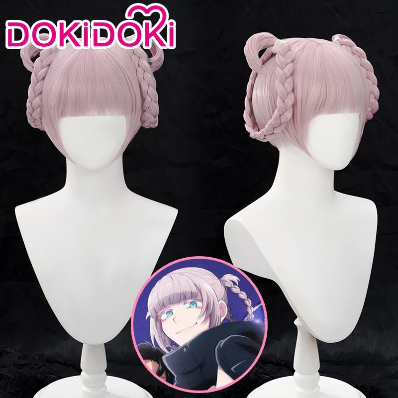 【Braid Ver Ready For Ship】DokiDoki Anime Yofukashi no Uta Cosplay Nanakusa Nazuna Wig Long Straight Pink Hair Braid - Image 2
