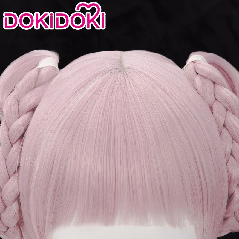 【Braid Ver Ready For Ship】DokiDoki Anime Yofukashi no Uta Cosplay Nanakusa Nazuna Wig Long Straight Pink Hair Braid - Image 5