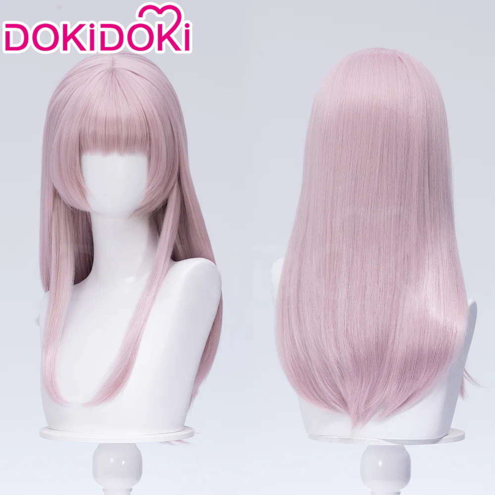 【Braid Ver Ready For Ship】DokiDoki Anime Yofukashi no Uta Cosplay Nanakusa Nazuna Wig Long Straight Pink Hair Braid - Image 7