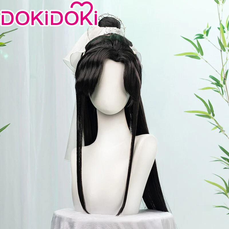 【Ready For Ship】DokiDoki Anime Tian Guan Ci Fu Manga Version Cosplay Shi Qingxuan Women Ver Long Straight Black Wig Heaven Official's Bless Shiqingxuan