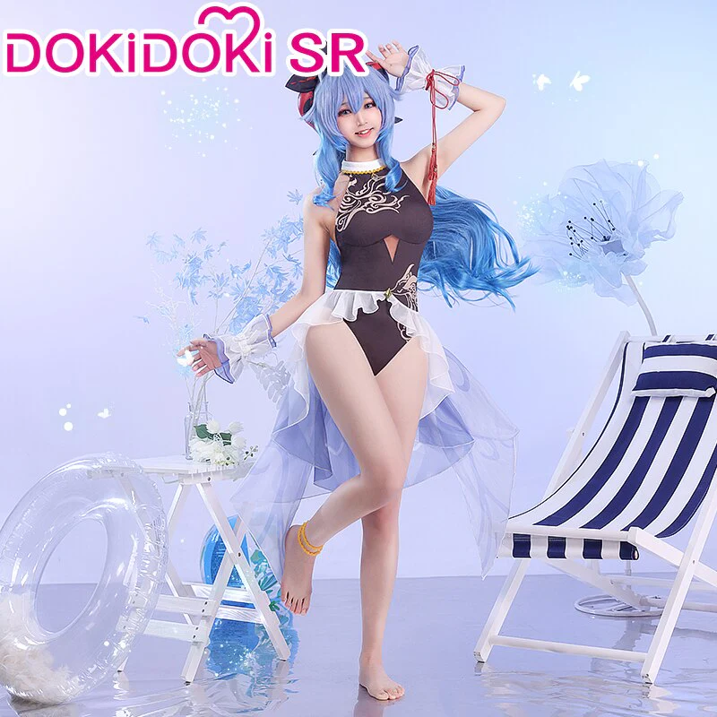 【Last Batch】【Ready For Ship】DokiDoki-SR Game Genshin Impact Ganyu Cosplay Costume Doujin Swimsuit