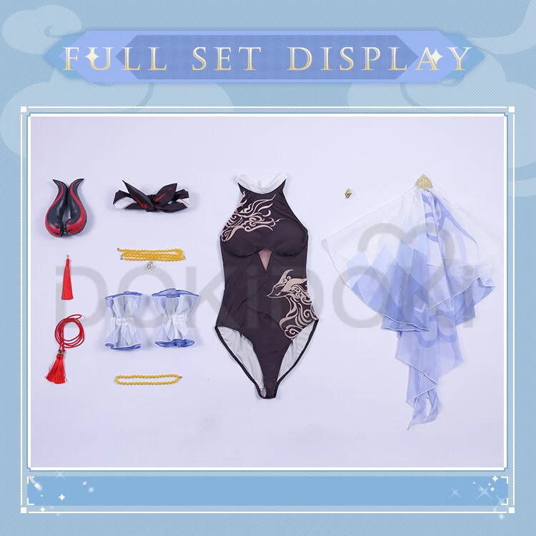 【Last Batch】【Ready For Ship】DokiDoki-SR Game Genshin Impact Ganyu Cosplay Costume Doujin Swimsuit - Image 6