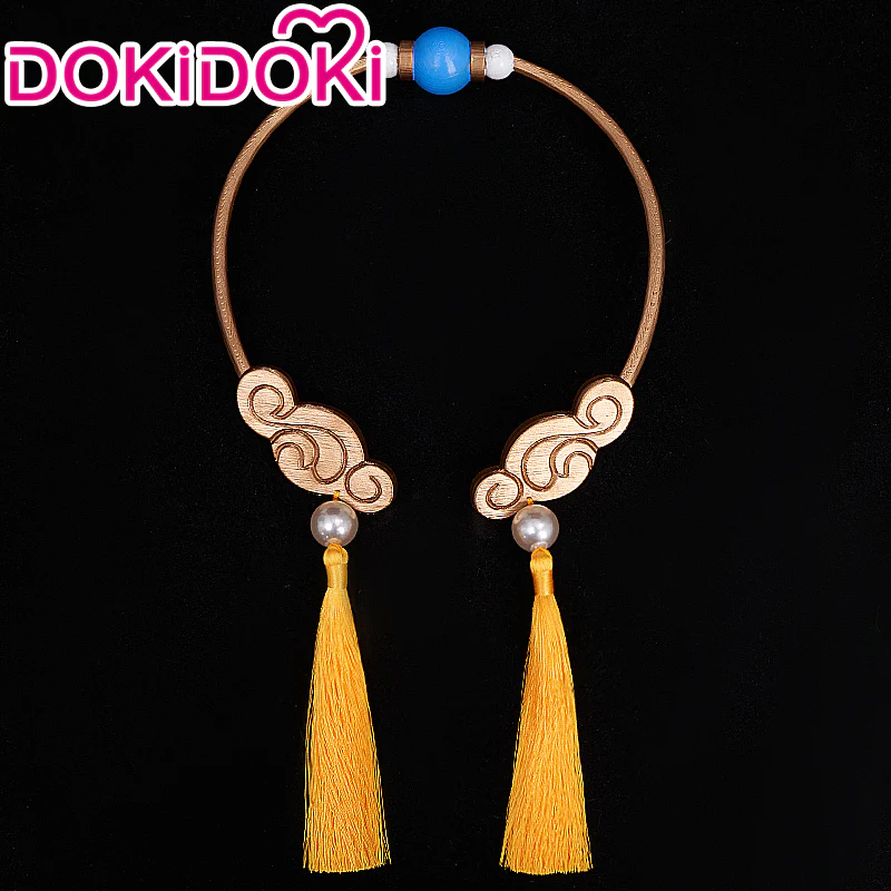 【Ready For Ship】DokiDoki Game Honkai: Star Rail Cosplay Bailu Wig/ Horn/Necklace/Hair Accessories  Long Straight Purple Hair - Image 8