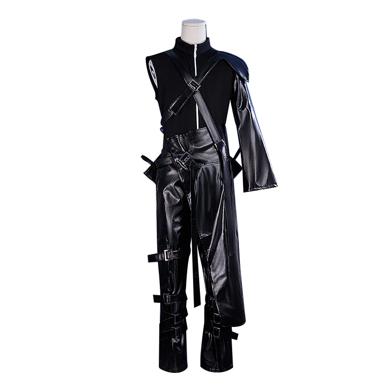【Size S-2XL】DokiDoki-R Cosplay Clooud Striffe Black Costume - Image 5