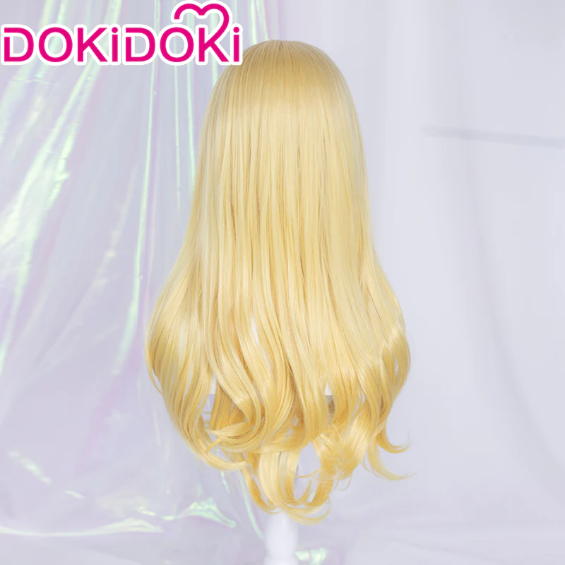 DokiDoki Anime Combatants Will Be Dispatched! Cosplay Alice Chan Wig Long Curly Yellow - Image 3