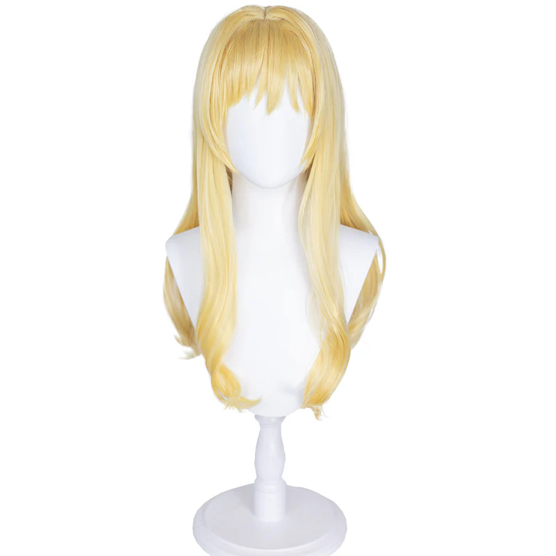 DokiDoki Anime Combatants Will Be Dispatched! Cosplay Alice Chan Wig Long Curly Yellow - Image 5