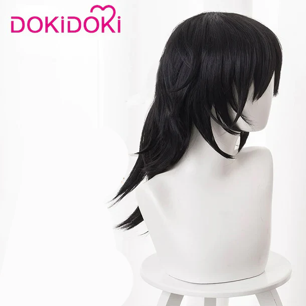 【Ready For Ship】DokiDoki Anime Copslay Wig Hair Men Black Long Heat Resistant Hair Halloween - Image 3