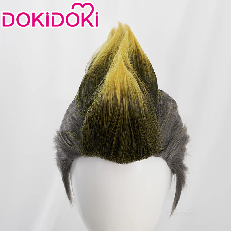 【Ready For Ship】DokiDoki Anime Cosplay Wig Grey Black Gold Gradient Hair - Image 3