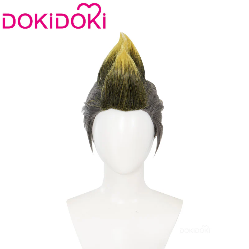 【Ready For Ship】DokiDoki Anime Cosplay Wig Grey Black Gold Gradient Hair - Image 4