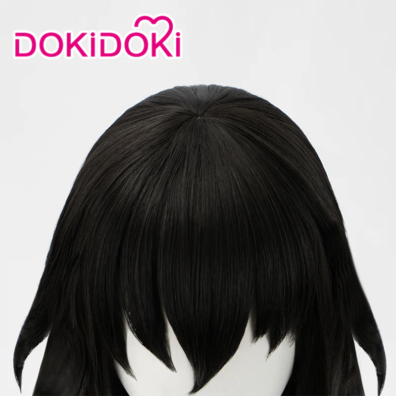 DokiDoki Anime Cosplay Wig Halloween Long Black Hair - Image 3