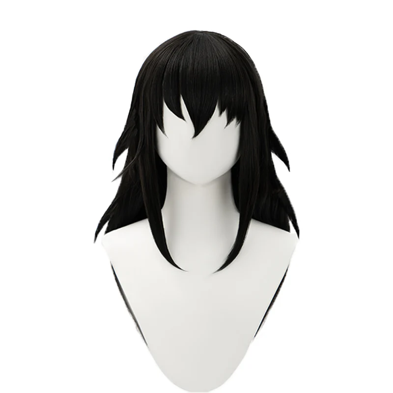 DokiDoki Anime Cosplay Wig Halloween Long Black Hair - Image 4