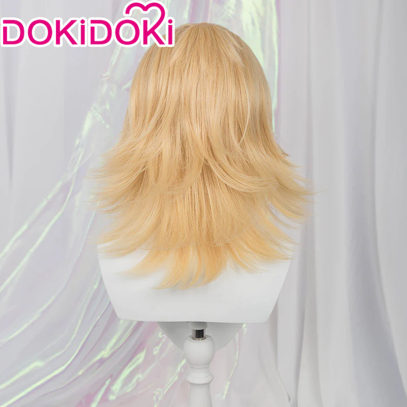 【Ready For Ship】DokiDoki Anime Cosplay Wig Light Blonde Short Hair Male - Image 4