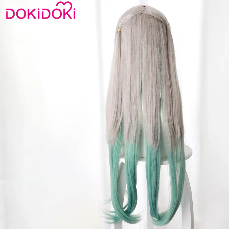 【Ready For Ship】Dokidoki Anime Cosplay Wig Long Straight Dark Green Hair - Image 3