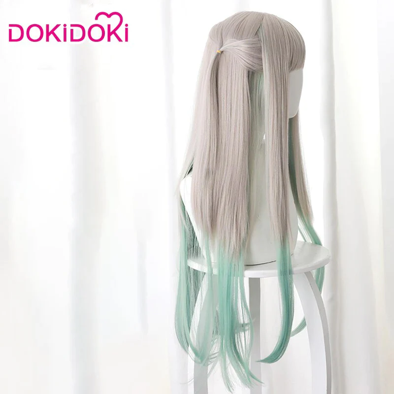 【Ready For Ship】Dokidoki Anime Cosplay Wig Long Straight Dark Green Hair - Image 4