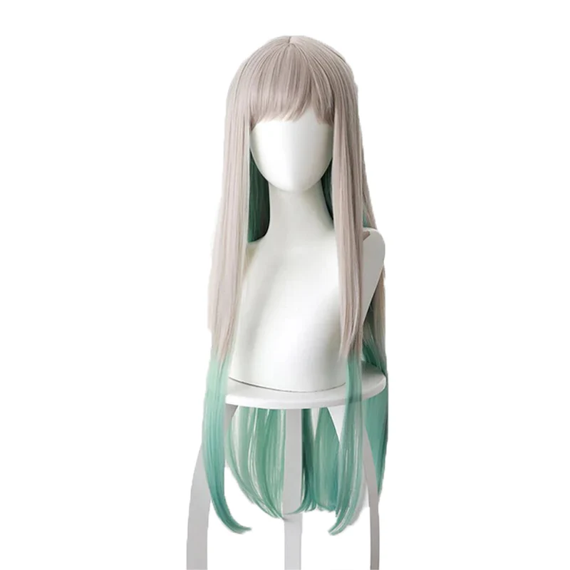 【Ready For Ship】Dokidoki Anime Cosplay Wig Long Straight Dark Green Hair - Image 5