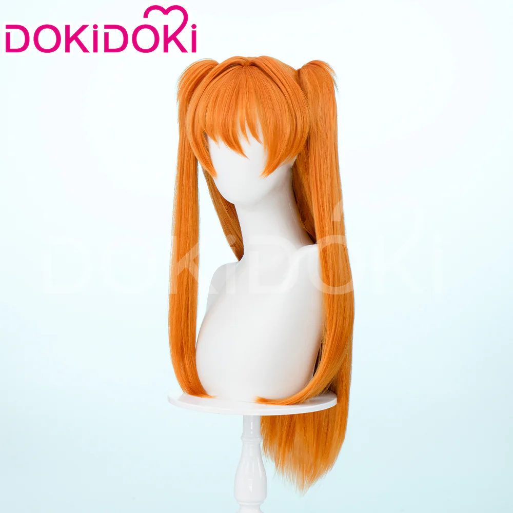 【Ready For Ship】DokiDoki Anime Cosplay Wig Long Straight Orange Hair - Image 2